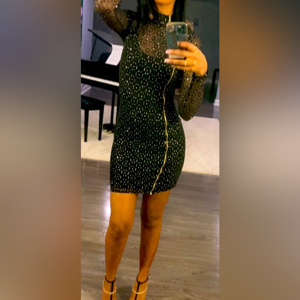 Night Out Black & Gold Dress